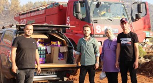 AK Gençler'den yangın bölgesine destek