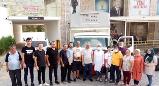 AK Parti'den yangın bölgesine yardım