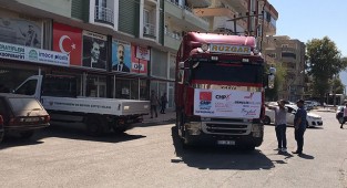 CHP Bozyazı'dan yangınzedelere yardım