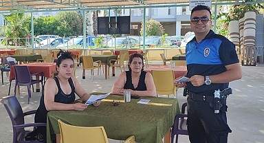 Polisten boğulmalara karşı broşürlü uyarı