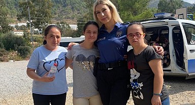 Polisten öğrencilere trafik eğitimi