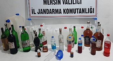 Bozyazı'da 95 litre sahte içki ele geçirildi