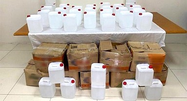 Mersin'de 350 litre sahte alkol ele geçirildi
