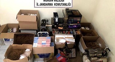 Mersin'de kaçak makaron operasyonu