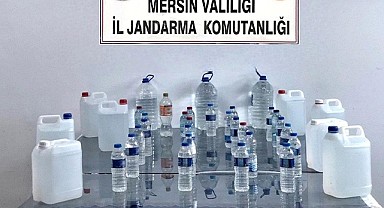 Mersin'de 80 litre sahte içki ele geçirildi