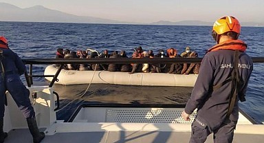 Aydın’da 34 düzensiz göçmen kurtarıldı