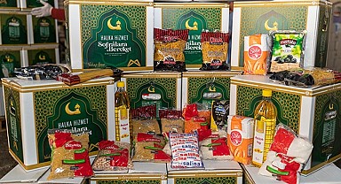 Büyükşehir'in Ramazan kolileri sofralara bereket oluyor