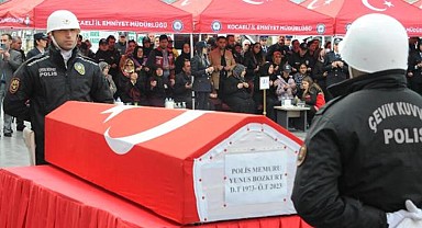 Kocaeli'de kalp krizinden hayatını kaybeden polis memuru için tören