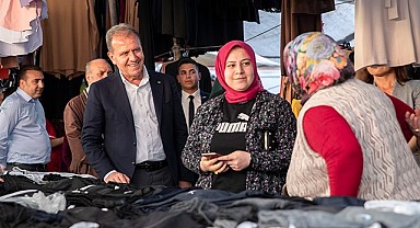 Başkan Seçer Akdeniz Yeni Mahalle'de pazar ziyareti yaptı