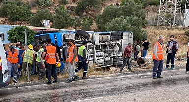Akkuyu Nükleer Güç Santrali işçilerini taşıyan minibüs kaza yaptı
