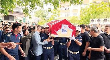 Şehit itfaiyeci uğurlandı