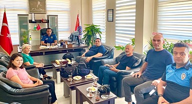 Gazetecilerden Anamur Emniyet Müdürü'ne ziyaret