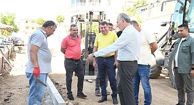 Akdeniz Mahallesi'nde 6 bin metrekarelik parke çalışması başladı