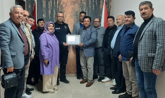 Anamur'da Muhtarlardan Emniyete Polis Haftası ziyareti