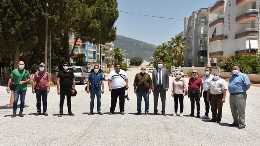 Basın temsilcileri çalışmaları yerinde inceledi