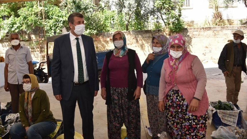 Kılınç pazarcı esnafını ziyaret etti