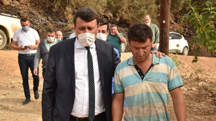 Başkan Kılınç yangın bölgesinde